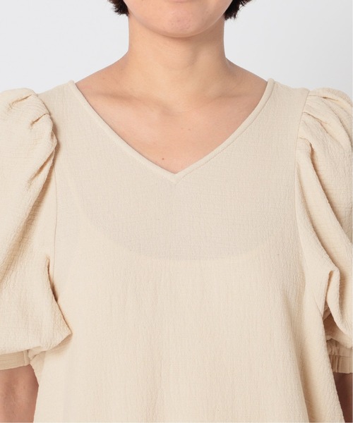 U by SPICK&SPAN（ユーバイスピックアンドスパン）の「ボリュームスリーブドレス◆（ワンピース・レディース・アイボリー/チャコールグレー・FREE）」の20枚目の写真