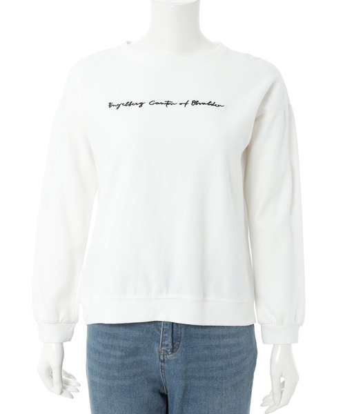 fifth(フィフス)の「刺繍ロゴロンT(Tシャツ/カットソー・レディース・ホワイト/ラベンダー・M)」の15枚目の写真