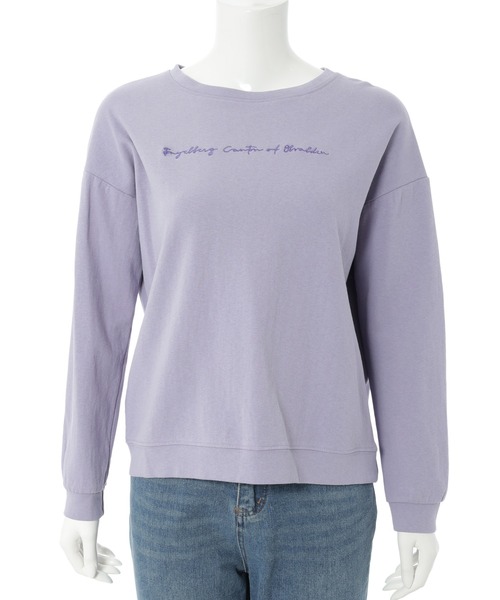 fifth(フィフス)の「刺繍ロゴロンT(Tシャツ/カットソー・レディース・ホワイト/ラベンダー・M)」の16枚目の写真