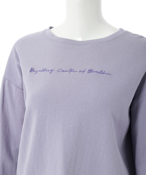 fifth(フィフス)の「刺繍ロゴロンT(Tシャツ/カットソー・レディース・ホワイト/ラベンダー・M)」の21枚目の写真