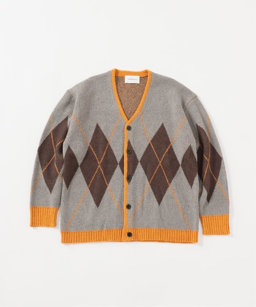 B.C STOCK(ベーセーストック)の「オーバーサイズ 総柄ジャガードジオメカーディガン(カーディガン/ボレロ・メンズ・ブラック/グレー・MEDIUM/LARGE)」の5枚目の写真