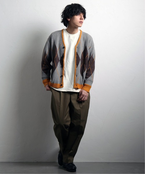 B.C STOCK(ベーセーストック)の「オーバーサイズ 総柄ジャガードジオメカーディガン(カーディガン/ボレロ・メンズ・ブラック/グレー・MEDIUM/LARGE)」の16枚目の写真