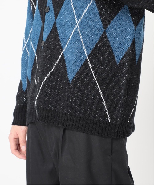 B.C STOCK(ベーセーストック)の「オーバーサイズ 総柄ジャガードジオメカーディガン(カーディガン/ボレロ・メンズ・ブラック/グレー・MEDIUM/LARGE)」の20枚目の写真