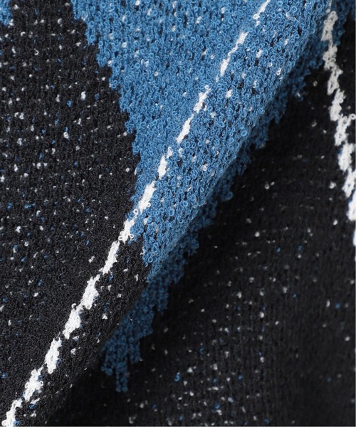 B.C STOCK(ベーセーストック)の「オーバーサイズ 総柄ジャガードジオメカーディガン(カーディガン/ボレロ・メンズ・ブラック/グレー・MEDIUM/LARGE)」の22枚目の写真