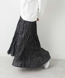 PUAL CE CIN | クリンクル加工小花柄スカート(スカート)