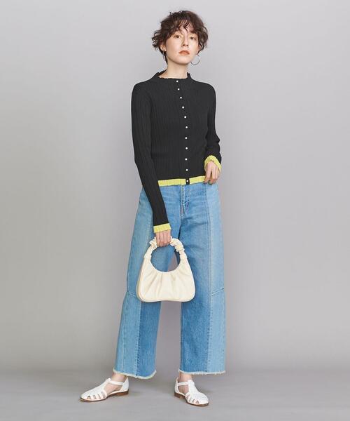 BEAUTY&YOUTH UNITED ARROWS（ビューティーアンドユースユナイテッドアローズ）の「BY ランダムリブ カーディガン&プルオーバー -2WAY/ウォッシャブル-（カーディガン/ボレロ・レディース・オフホワイト/ブラック/ライム・FREE）」の21枚目の写真