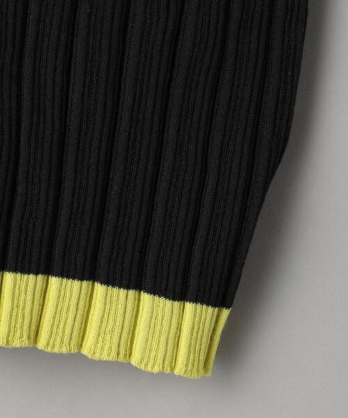 BEAUTY&YOUTH UNITED ARROWS（ビューティーアンドユースユナイテッドアローズ）の「BY ランダムリブ カーディガン&プルオーバー -2WAY/ウォッシャブル-（カーディガン/ボレロ・レディース・ブラック/オフホワイト/ライム・FREE）」の11枚目の写真