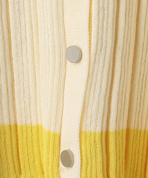 BEAUTY&YOUTH UNITED ARROWS（ビューティーアンドユースユナイテッドアローズ）の「BY ランダムリブ カーディガン&プルオーバー -2WAY/ウォッシャブル-（カーディガン/ボレロ・レディース・ブラック/オフホワイト/ライム・FREE）」の20枚目の写真