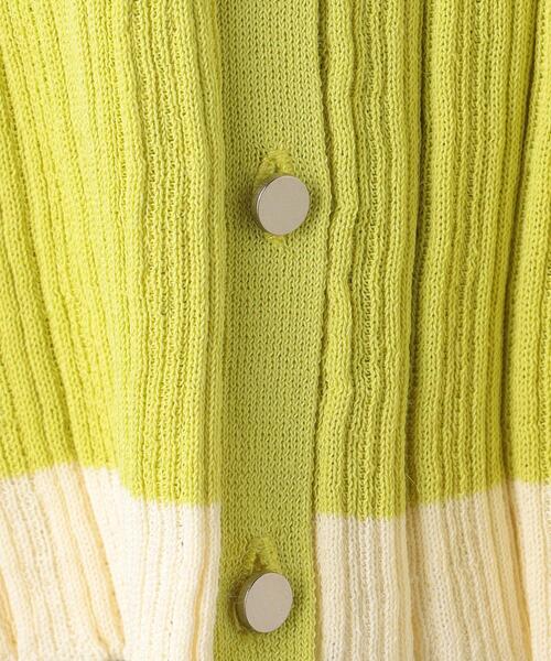 BEAUTY&YOUTH UNITED ARROWS（ビューティーアンドユースユナイテッドアローズ）の「BY ランダムリブ カーディガン&プルオーバー -2WAY/ウォッシャブル-（カーディガン/ボレロ・レディース・ブラック/オフホワイト/ライム・FREE）」の9枚目の写真