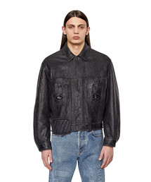 S62)ディーゼル DIESEL ライダース レザー ジャケット 革ジャン