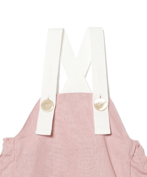 こども ビームス(コドモビームス)の「mimi poupons / フリルサロペットコットンリネン 22(70~80cm)(サロペット/オーバーオール・キッズ・ピンク/イエロー・ONE SIZE)」の12枚目の写真
