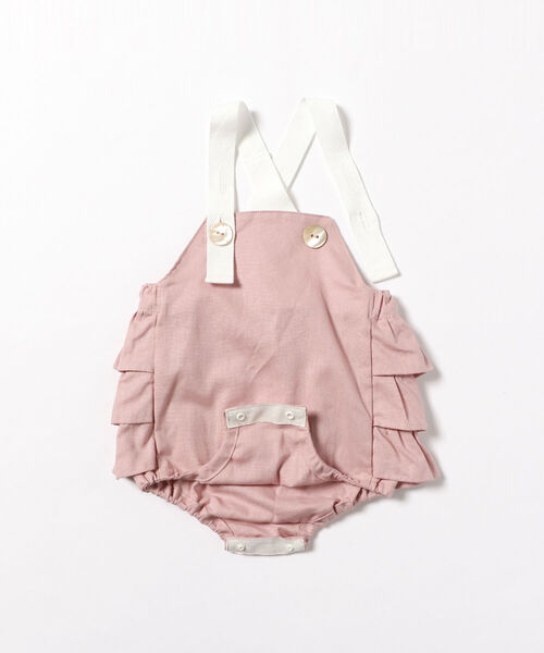 こども ビームス(コドモビームス)の「mimi poupons / フリルサロペットコットンリネン 22(70~80cm)(サロペット/オーバーオール・キッズ・ピンク/イエロー・ONE SIZE)」の9枚目の写真