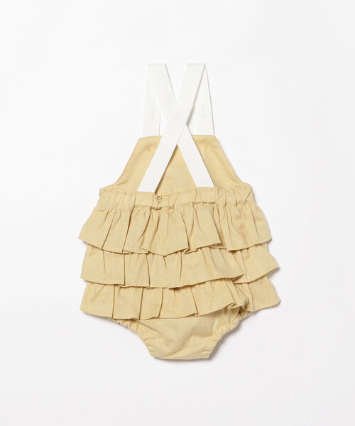 こども ビームス(コドモビームス)の「mimi poupons / フリルサロペットコットンリネン 22(70~80cm)(サロペット/オーバーオール・キッズ・ピンク/イエロー・ONE SIZE)」の5枚目の写真