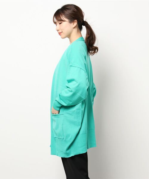 notch.（ノッチ）の「ポケ付きビッグカーディガン（カーディガン/ボレロ・レディース・グリーン/エメラルド・M）」の3枚目の写真
