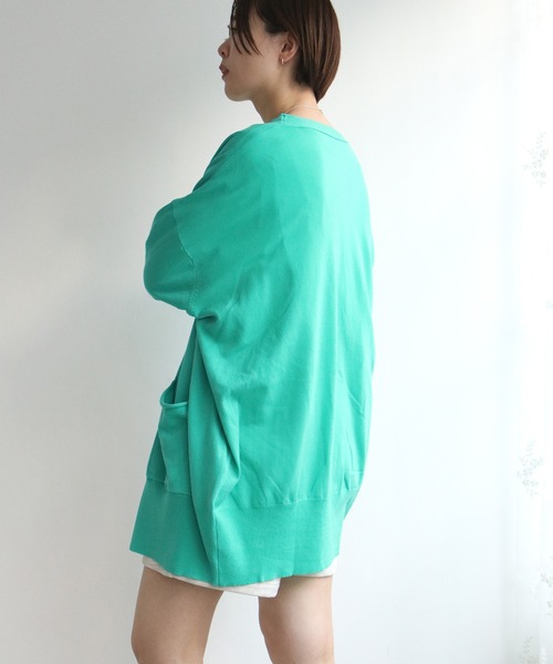 notch.（ノッチ）の「ポケ付きビッグカーディガン（カーディガン/ボレロ・レディース・グリーン/エメラルド・M）」の7枚目の写真