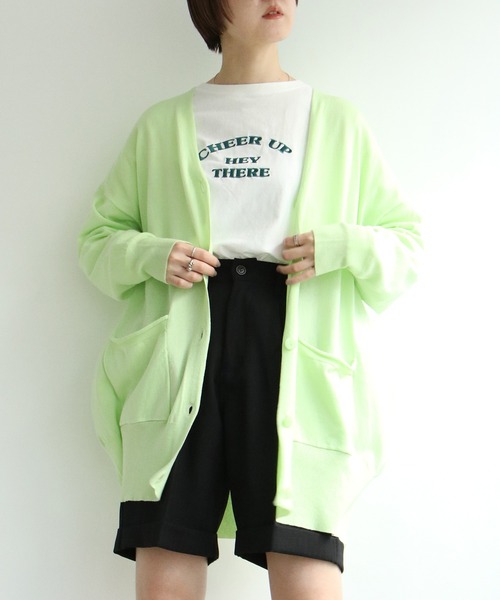 notch.（ノッチ）の「ポケ付きビッグカーディガン（カーディガン/ボレロ・レディース・グリーン/エメラルド・M）」の19枚目の写真