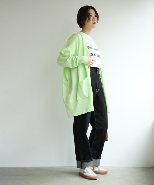 notch.（ノッチ）の「ポケ付きビッグカーディガン（カーディガン/ボレロ・レディース・グリーン/エメラルド・M）」の21枚目の写真