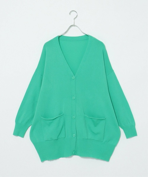 notch.（ノッチ）の「ポケ付きビッグカーディガン（カーディガン/ボレロ・レディース・グリーン/エメラルド・M）」の17枚目の写真