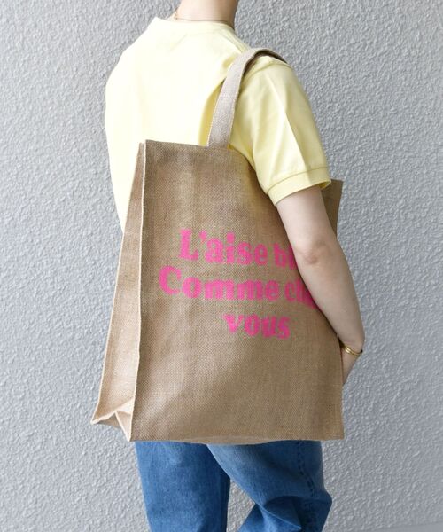 MAISON BENGAL（マイソンベンガル）の「【SHIPS any別注】MAISON BENGAL: ロゴ トートバッグ3◇（トートバッグ・レディース・ピンク/ブルー・ONE SIZE）」の10枚目の写真