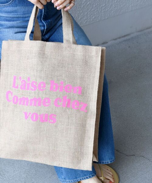 MAISON BENGAL（マイソンベンガル）の「【SHIPS any別注】MAISON BENGAL: ロゴ トートバッグ3◇（トートバッグ・レディース・ピンク/ブルー・ONE SIZE）」の11枚目の写真