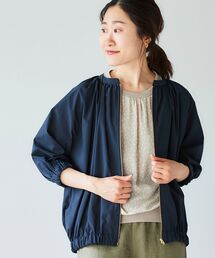 le.coeur blanc | ノーカラーギャザージップブルゾン(ブルゾン)