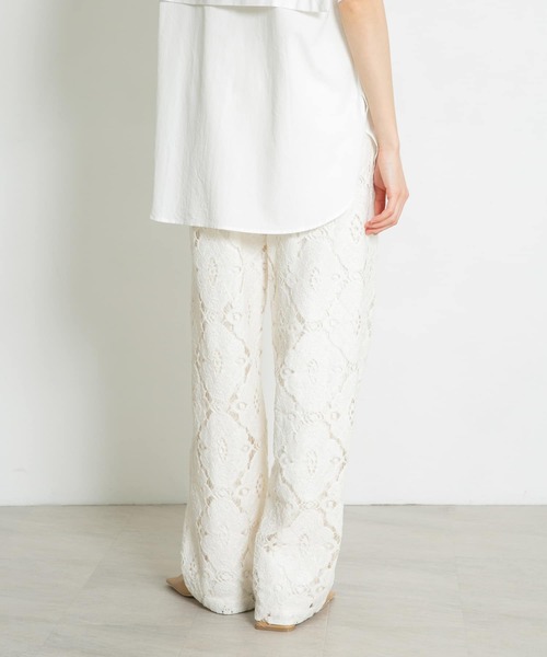 KBF（ケイビーエフ）の「レースイージーパンツ（その他パンツ・レディース・ブラウン/オフホワイト/アイボリー・ONE）」の15枚目の写真