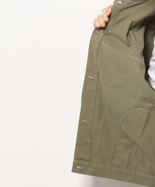 ehka sopo（エヘカソポ）の「配色ワークジャケット（セットアップ可）（その他アウター・レディース・ベージュ/カーキ/キナリ・ﾌﾘ-）」の6枚目の写真