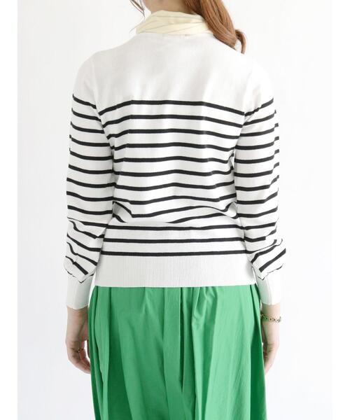 Te chichi（テチチ）の「スカーフデザインニット（ニット/セーター・レディース・ブラック/ネイビー/オフホワイト・ﾌﾘ-）」の12枚目の写真