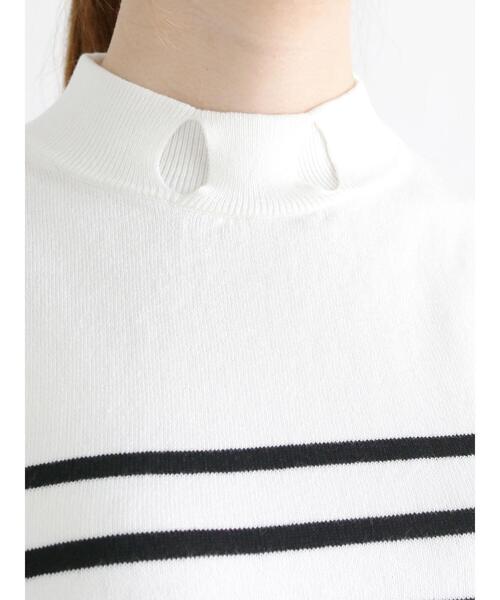 Te chichi（テチチ）の「スカーフデザインニット（ニット/セーター・レディース・ブラック/ネイビー/オフホワイト・ﾌﾘ-）」の14枚目の写真