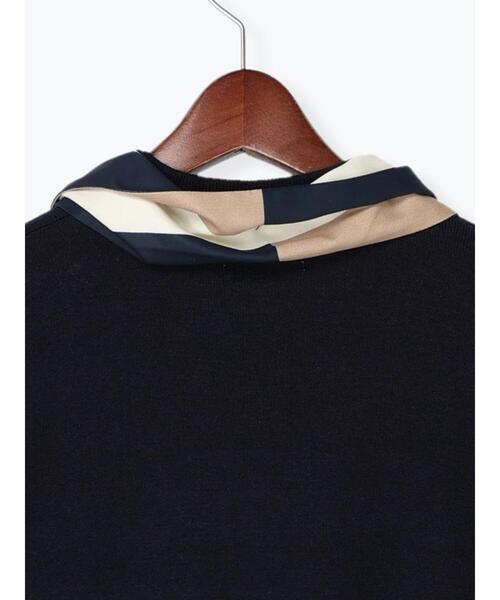 Te chichi（テチチ）の「スカーフデザインニット（ニット/セーター・レディース・ブラック/ネイビー/オフホワイト・ﾌﾘ-）」の21枚目の写真