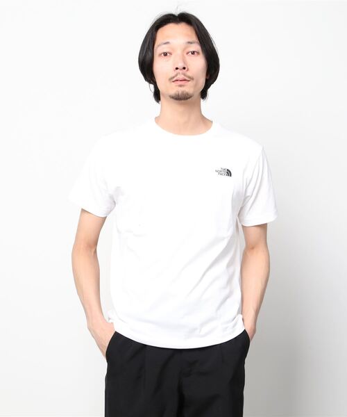 THE NORTH FACE（ザノースフェイス）の「ザ ノース フェイス THE NORTH FACE S/S Back Square Logo Tee(ショートスリーブバックスクエアーロゴティー)（Tシャツ/カットソー・メンズ・ホワイト×ブラック/ネイビー/ブラック×イエロー/グレー/ブラック・3L/M/L/LL/S）」の2枚目の写真