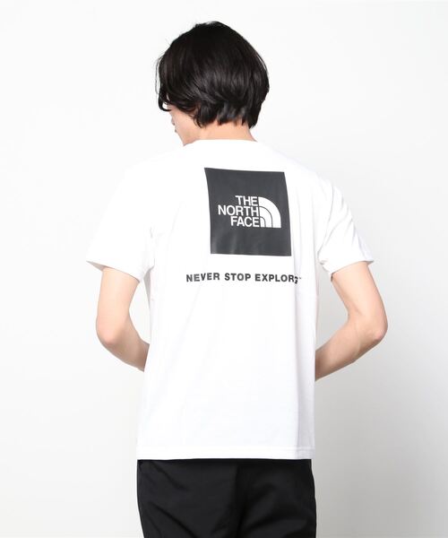 THE NORTH FACE（ザノースフェイス）の「ザ ノース フェイス THE NORTH FACE S/S Back Square Logo Tee(ショートスリーブバックスクエアーロゴティー)（Tシャツ/カットソー・メンズ・ホワイト×ブラック/ネイビー/ブラック×イエロー/グレー/ブラック・3L/M/L/LL/S）」の9枚目の写真