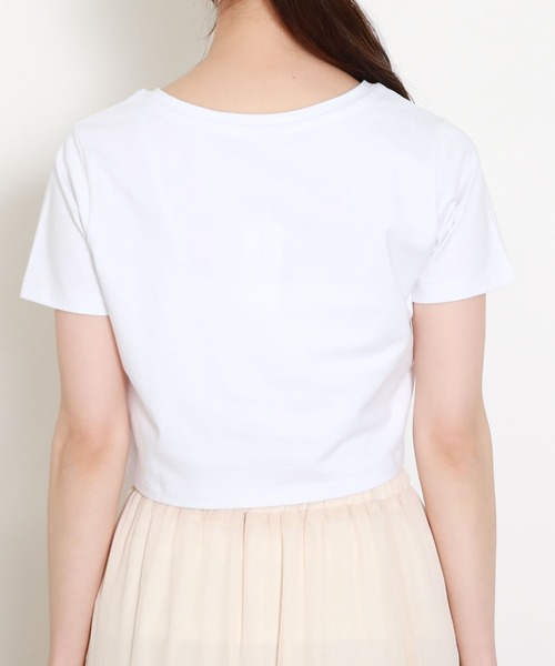 archives(アルシーヴ)の「短丈フロッキープリントT(Tシャツ/カットソー・レディース・ブラック/オフホワイト/ピンク・MEDIUM)」の13枚目の写真