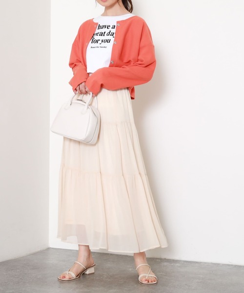 archives(アルシーヴ)の「短丈フロッキープリントT(Tシャツ/カットソー・レディース・ブラック/オフホワイト/ピンク・MEDIUM)」の5枚目の写真