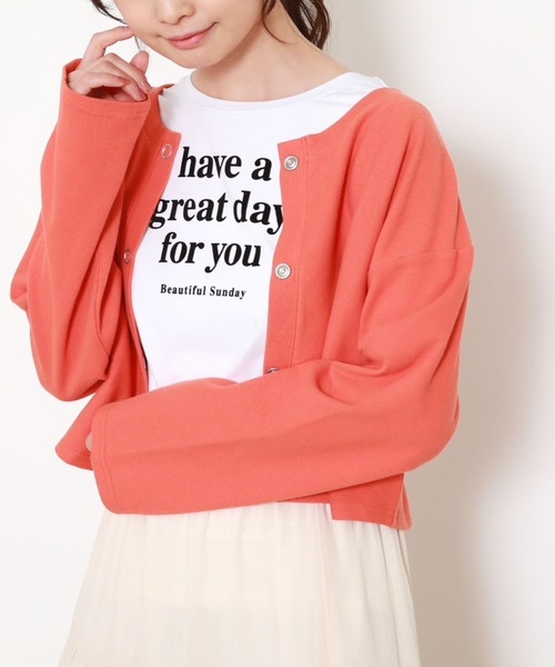 archives(アルシーヴ)の「短丈フロッキープリントT(Tシャツ/カットソー・レディース・ブラック/オフホワイト/ピンク・MEDIUM)」の6枚目の写真