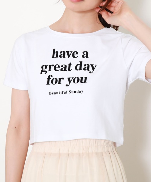 archives(アルシーヴ)の「短丈フロッキープリントT(Tシャツ/カットソー・レディース・ブラック/オフホワイト/ピンク・MEDIUM)」の8枚目の写真