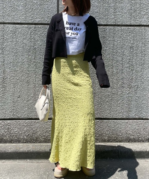 archives(アルシーヴ)の「短丈フロッキープリントT(Tシャツ/カットソー・レディース・ブラック/オフホワイト/ピンク・MEDIUM)」の16枚目の写真