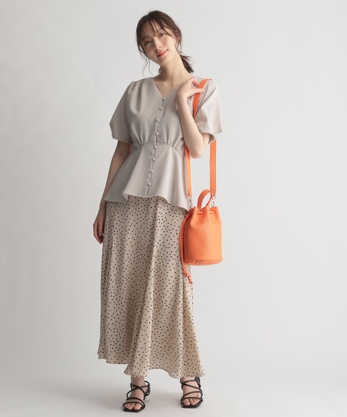 Andemiu（アンデミュウ）の「ドットマーメイドスカート 294331（スカート・レディース・ベージュ/ブラック・FREE）」の6枚目の写真