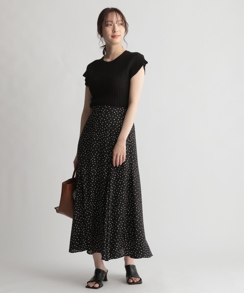 Andemiu（アンデミュウ）の「ドットマーメイドスカート 294331（スカート・レディース・ベージュ/ブラック・FREE）」の3枚目の写真