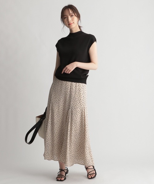 Andemiu（アンデミュウ）の「ドットマーメイドスカート 294331（スカート・レディース・ベージュ/ブラック・FREE）」の5枚目の写真