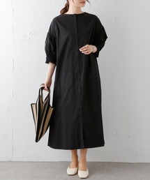 PUAL CE CIN | 袖レースシャーリングワンピース(ワンピース)