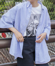 GLOSTER | 【GLOSTER/グロスター】オックスボタンダウン ストライプオーバーシャツ(シャツ/ブラウス)