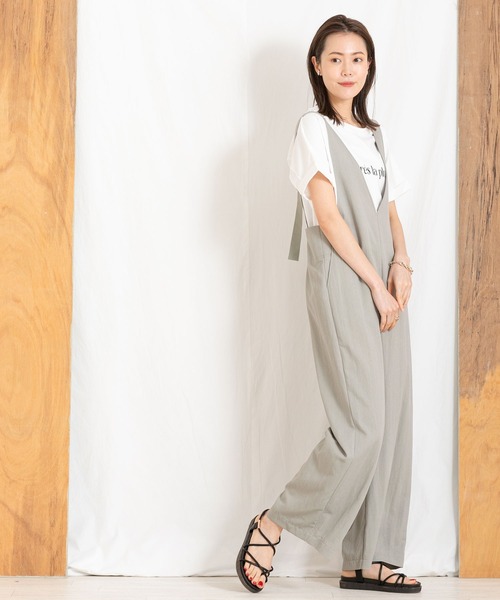 Gready Brilliant（グレディブリリアン）の「後ドッキング袖ロールＴシャツ（Tシャツ/カットソー・レディース・オフホワイト/グレイッシュベージュ・38）」の12枚目の写真