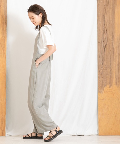 Gready Brilliant（グレディブリリアン）の「後ドッキング袖ロールＴシャツ（Tシャツ/カットソー・レディース・オフホワイト/グレイッシュベージュ・38）」の14枚目の写真