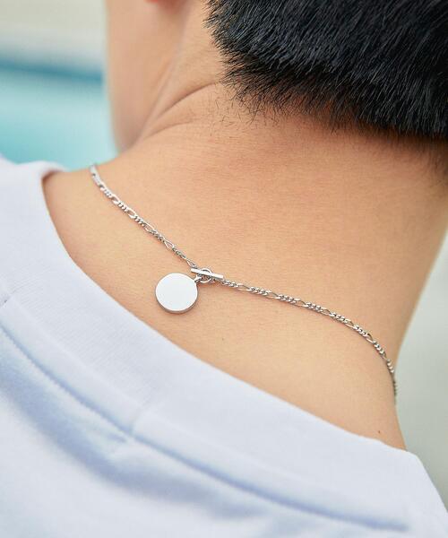 green label relaxing（グリーンレーベルリラクシング）の「ラウンド プレート ネックレス（ネックレス・メンズ・シルバー/ゴールド・FREE）」の4枚目の写真