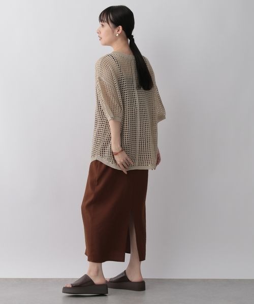 LOWRYS FARM（ローリーズファーム）の「メッシュプルオーバー　282849（ニット/セーター・レディース・ブラック/ベージュ/ブラウン/ブルー・FREE）」の13枚目の写真