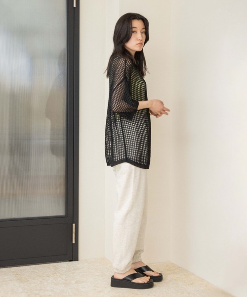 LOWRYS FARM（ローリーズファーム）の「メッシュプルオーバー　282849（ニット/セーター・レディース・ブラック/ベージュ/ブラウン/ブルー・FREE）」の8枚目の写真