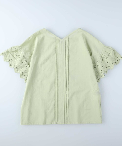 HONEYSUCKLE ROSE（ハニーサックルローズ）の「【HONEYSUCKLE ROSE】袖レース２ＷＡＹブラウス（シャツ/ブラウス・レディース・ホワイト/グリーン/オレンジ・M/L）」の7枚目の写真