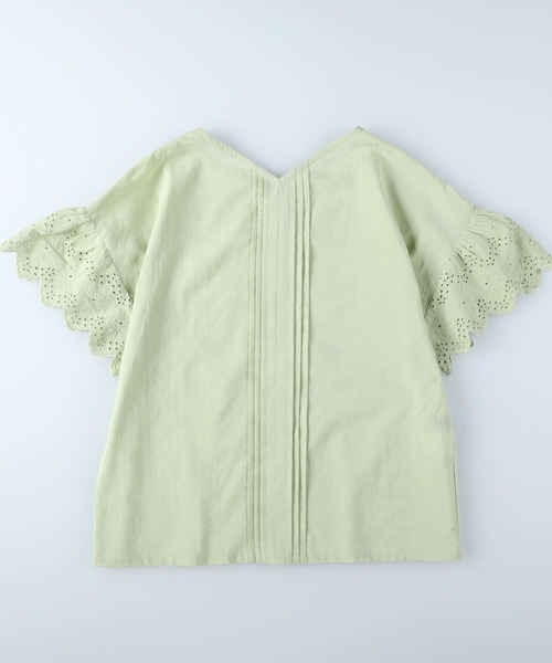 HONEYSUCKLE ROSE（ハニーサックルローズ）の「【HONEYSUCKLE ROSE】袖レース２ＷＡＹブラウス（シャツ/ブラウス・レディース・ホワイト/グリーン/オレンジ・M/L）」の12枚目の写真