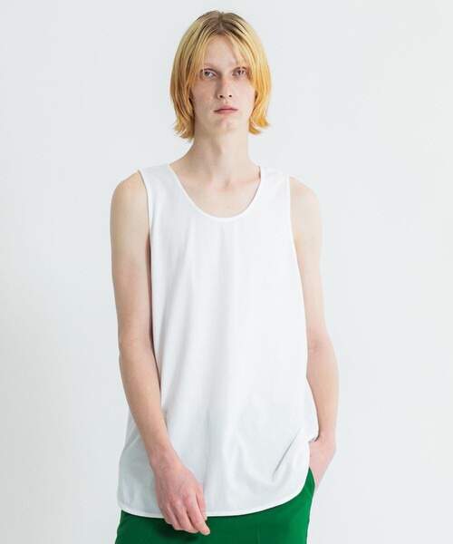Iroquois(イロコイ)の「LAYERED LONG T/T(タンクトップ・メンズ・ホワイト/ブラック・2/1)」の1枚目の写真